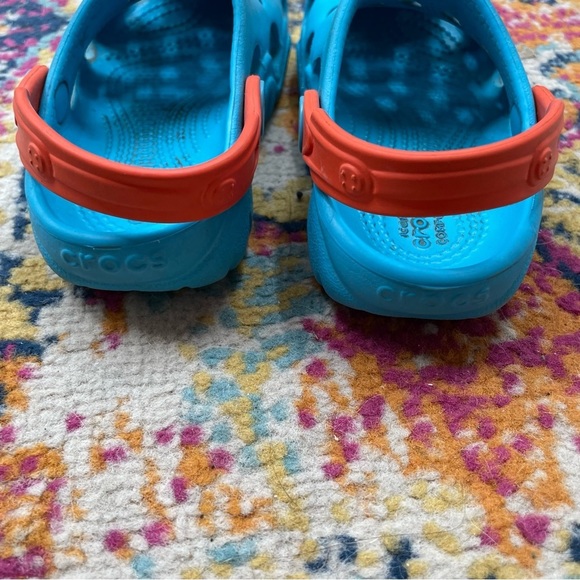 CROCS Boys swiftwater Clog Sandal Water shoes Blue/Orange size: 7 - Picture 9 of 10